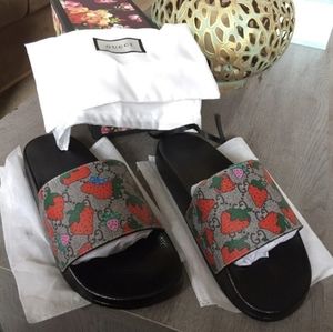 Gucci Strawberry Slides